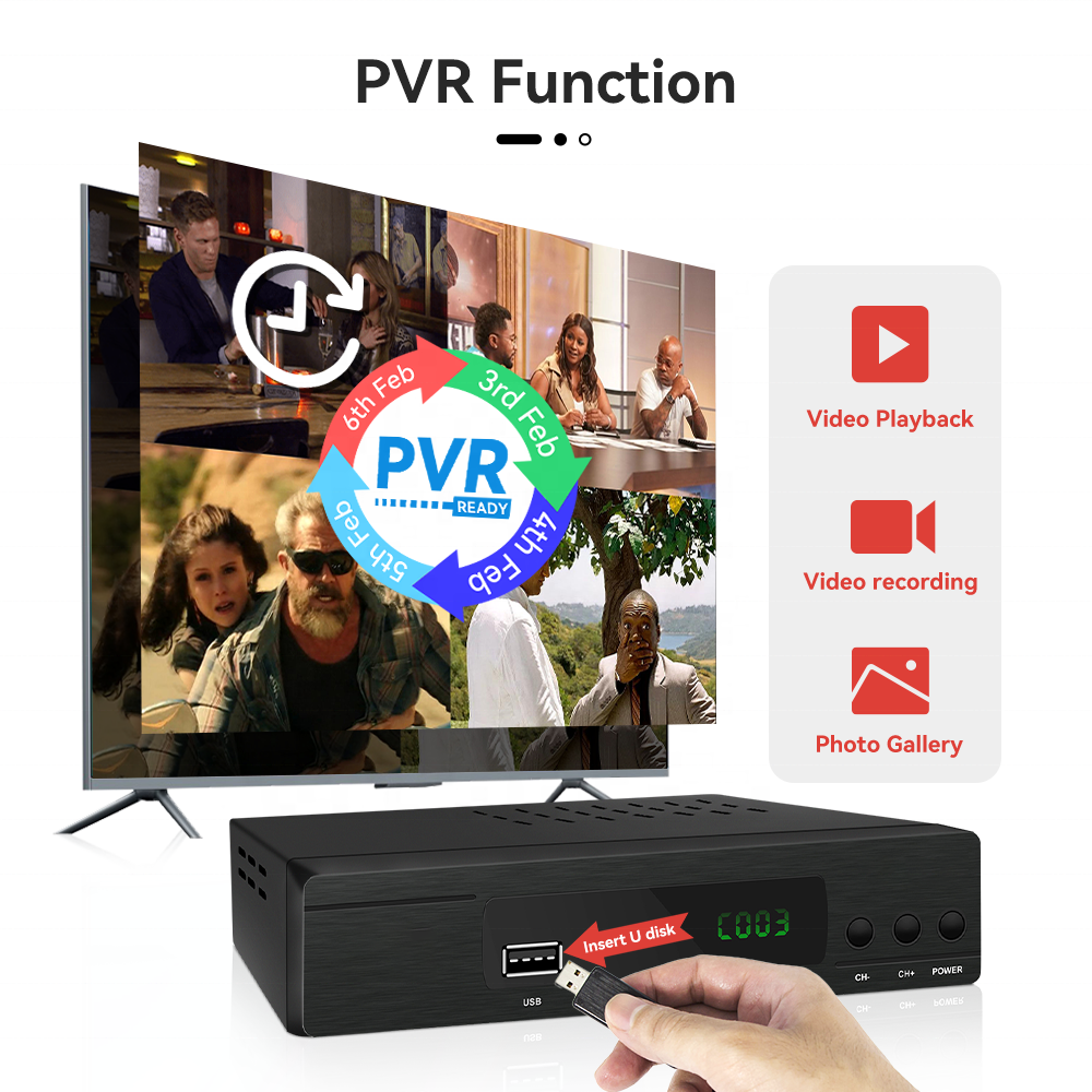 Junuo New Digital TV Box OEM DTMB FTA H.264 TV decoder support MPEG4 PVR EPG function Set-Top Box