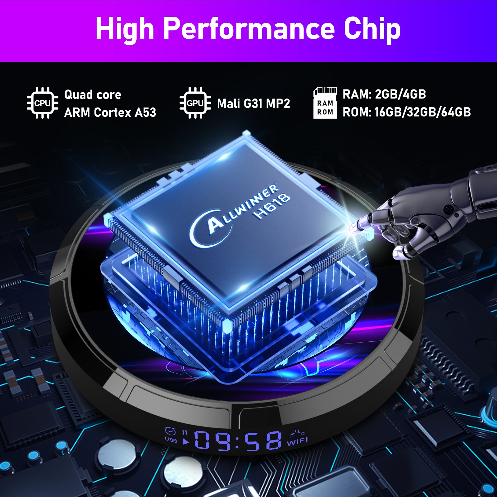 2023 factory direct NEWST Smart Android 12.0 H96 MAX M6 tv box support 8k WIFI 6 allwinner H618 with 2.4G voice remote control