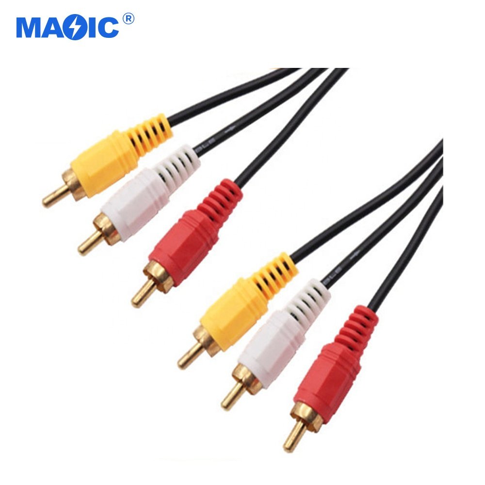 Wholesale Premium OEM CCTV Video Power Cable 3 RCA to HD AV 3 RCA Audio&Video Cable for Set top box, DVD TV Cord RCA Cable