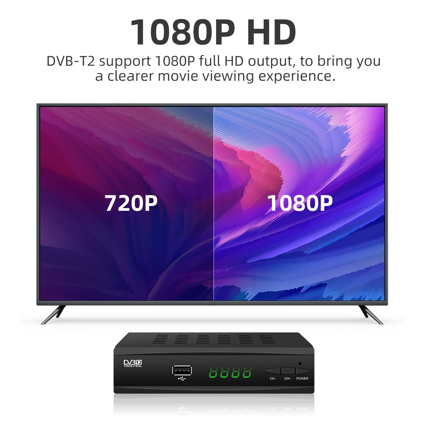 Factory Price HD DVB-T2 Decoder HEVC Digital TV Receiver H.265 DVB T2 FTA Set Top Box