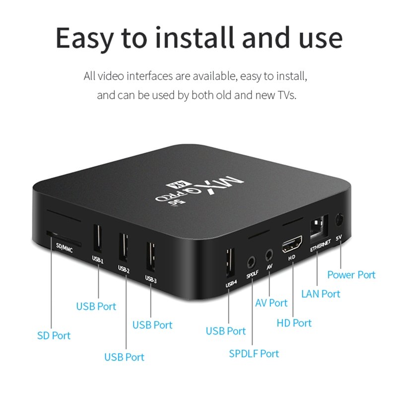 2024 factory Outlet IATV TV BOX Android Smart TV Box Android Quad Core 1GB 8GB MX Q PRO media Player TV STtick Set Top Box