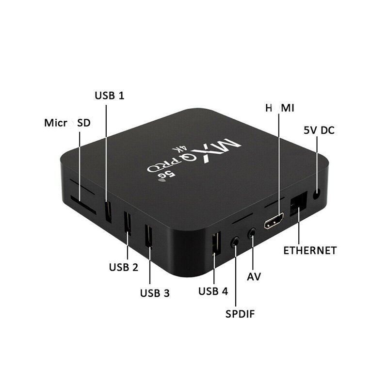 Mxqpro 4k Android 10.0 MXQ-4K set top box 1GB 8GB HD player Android TV box Smart tv 1GB Ram 5G 128gb