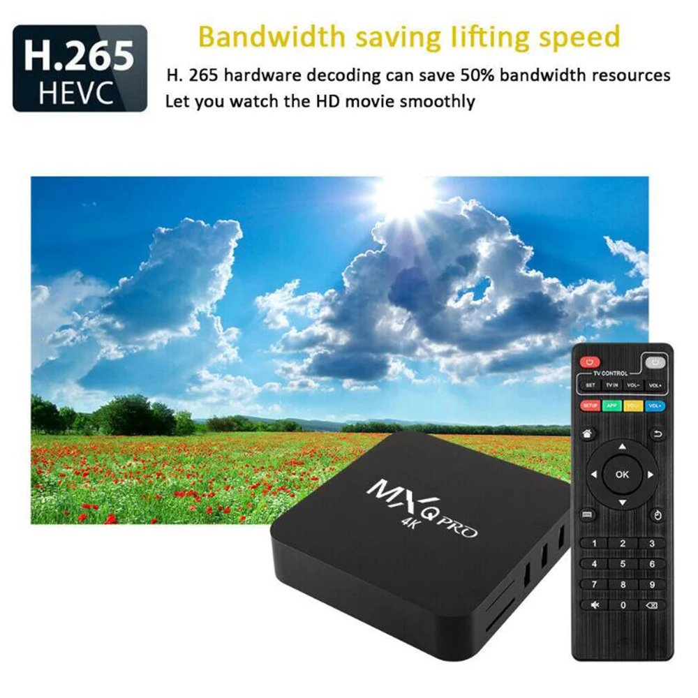 4K Full HD MXQ-PRO Amlogic S805 Quad Core 5G Android 11.1 Media Player 4K Smart TV Box With 2.4G Wifi MXQPRO Set Top Box