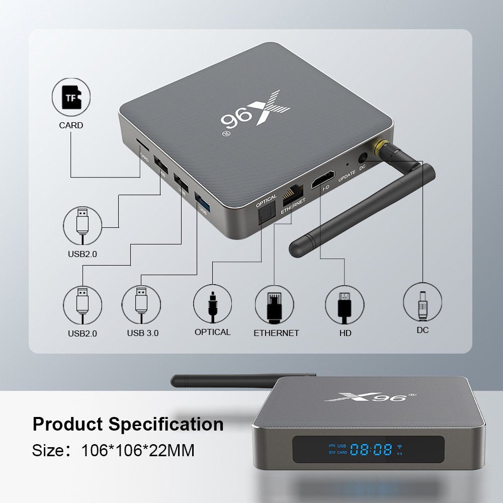 X96 X6 Android 11 network set-top box RK3566 5GWiFi Bluetooth 8K HD tv box TV box