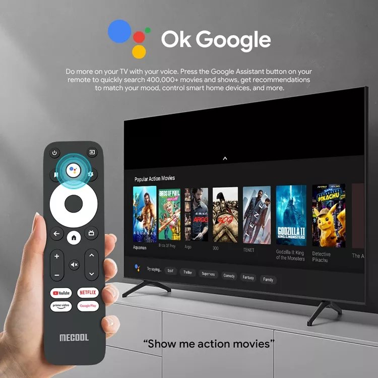 Mecool KM2 Plus Amlogic S905X4 Android TV 2gb 16gb 4K 5G WIFI Smart TV BOX Certified Netflx Set-top Box