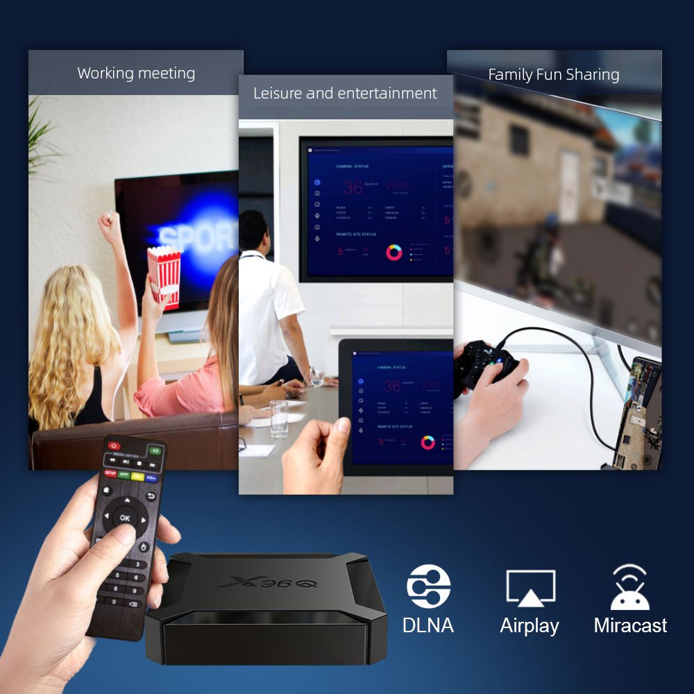 Topleo smart tv box android digital tv converter set top box smart android 10.0 x96q 4k tv box