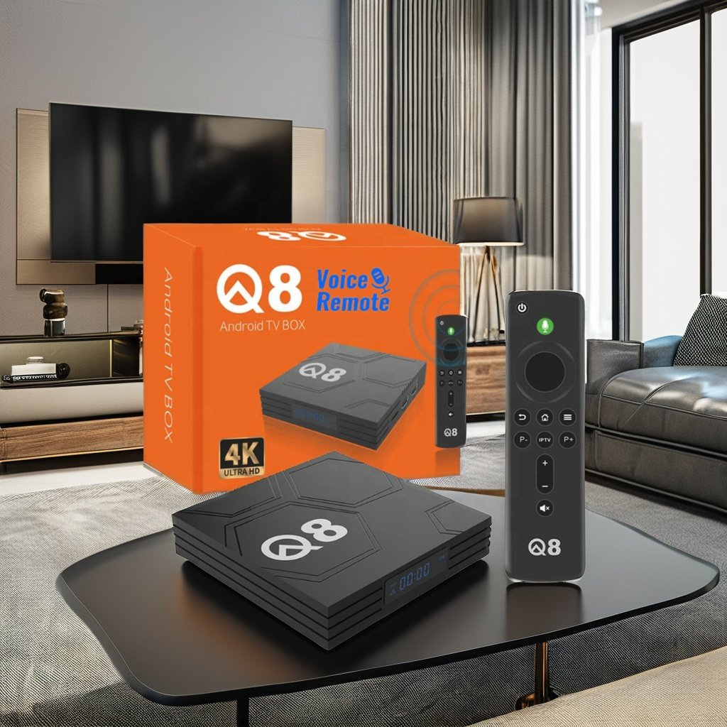 4K Allwinner H618 5G Wifi Streaming Smart TV Box IP-TV Voice Remote Control Type-C New Q8 Android 12 OTT Set-top Box Free Test