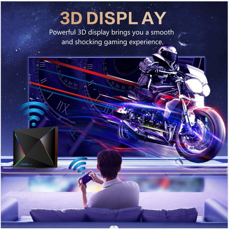 2024 Stable STB R69 plus Android TV box allwinner H728 chipset android14 IP TV Smart super box 1000M dual band wifi Set top box