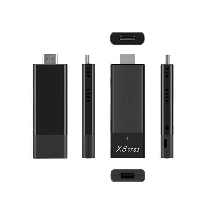 2024 New Arrival xs97 s3 tv stick Quad Core Allwinner H313 4K 2GB RAM 8GB ROM 4K fire tv stick 5g wifi smart tv android box