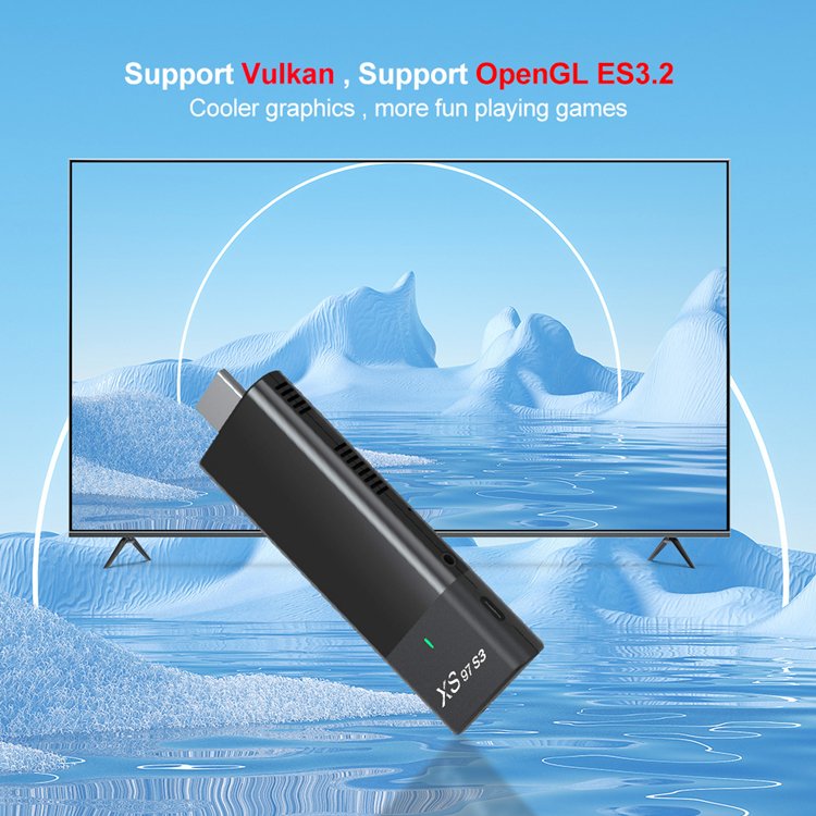 2024 New Arrival xs97 s3 tv stick Quad Core Allwinner H313 4K 2GB RAM 8GB ROM 4K fire tv stick 5g wifi smart tv android box