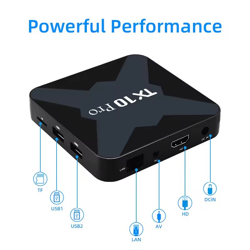 Custom android Tv BOX Android 13 8GB 128GB Media Player TX10 pro Smart TV Box Quad Core 5G WIFI 4K Set-Top Box