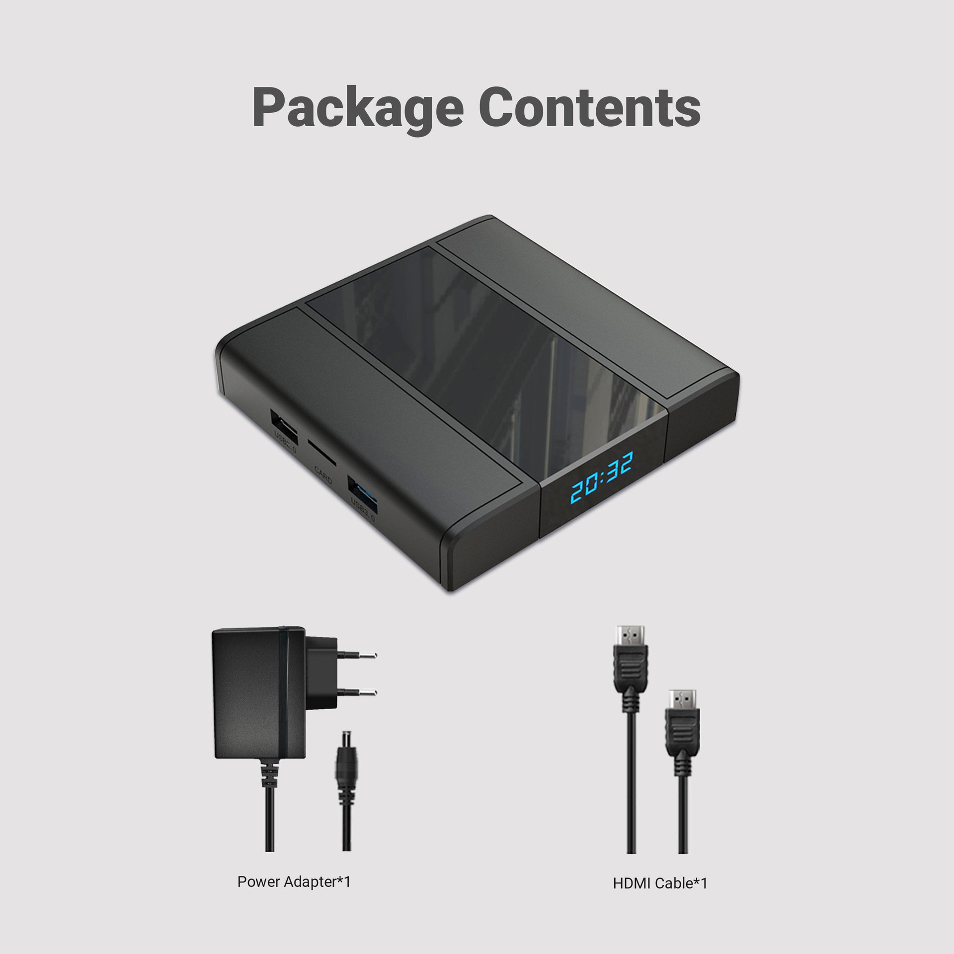 4GB Linux Network Set-top Box TV S905x3 USB 3.0 Android Media Player BT4.2 WIFI SD Card with Adapter