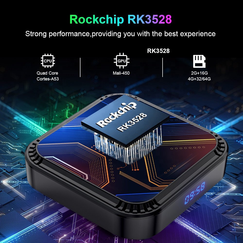 Excel Digital 2023 android tv box HK1 RBOX K8S RK3528 set top box BT5.0 2.4G/5.8G wifi hk1 box OS 13.0 Cheapest Media Player
