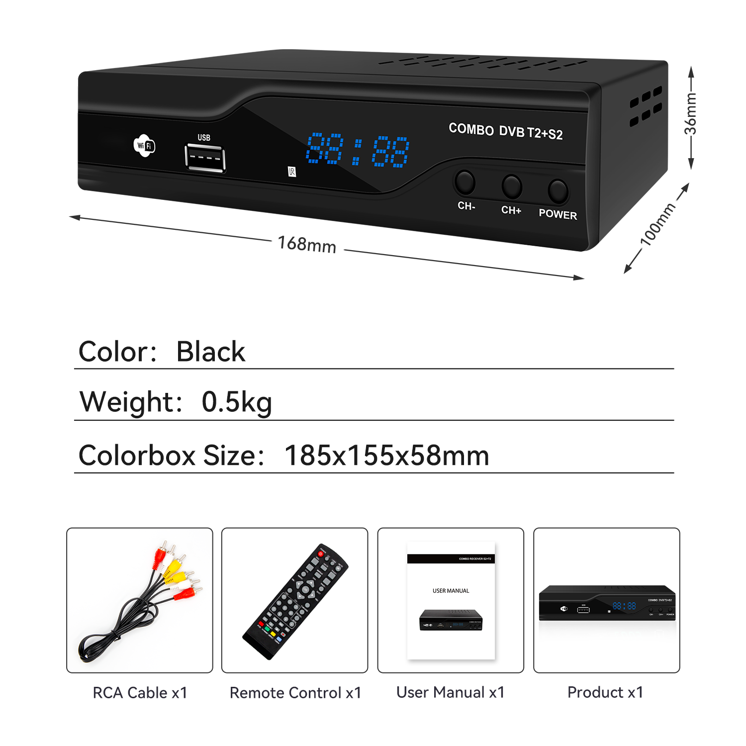Combo Dvb-T2/S2 Set Top Box DVB-T2 Receiver FTA Smart TV Receiver LCN Support T2 S2 set-top box