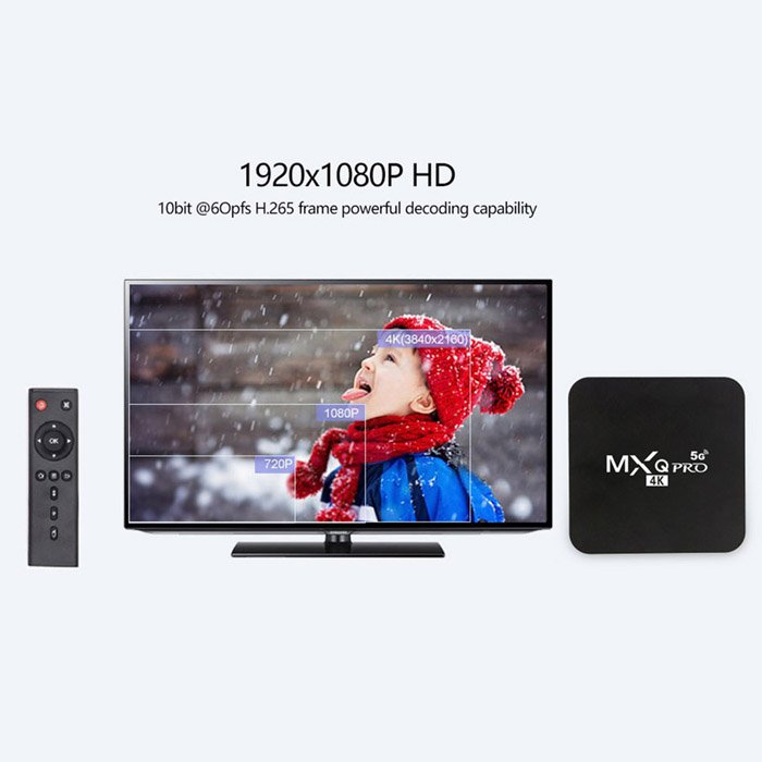 Smart TV Box Android Amlogic S905w Allwinner 2GB 16GB 2.4G 5G WIFI Google Android TV Box Media Player MXQPRO Set top box