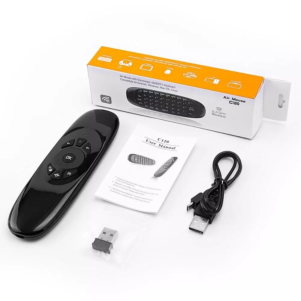 2.4Ghz C120 Fly Air Mouse Wireless remote control Mini Keyboard C120 Remote Control For Android TV Box/Computer