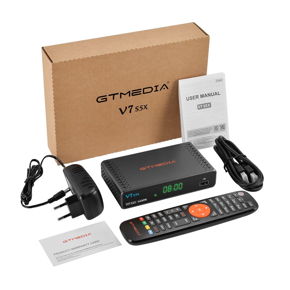 Satellite Receiver GTmedia V7S5X Digital DVB-S2X H.265 1080P Full HD Set Top Box Support Wifi USB