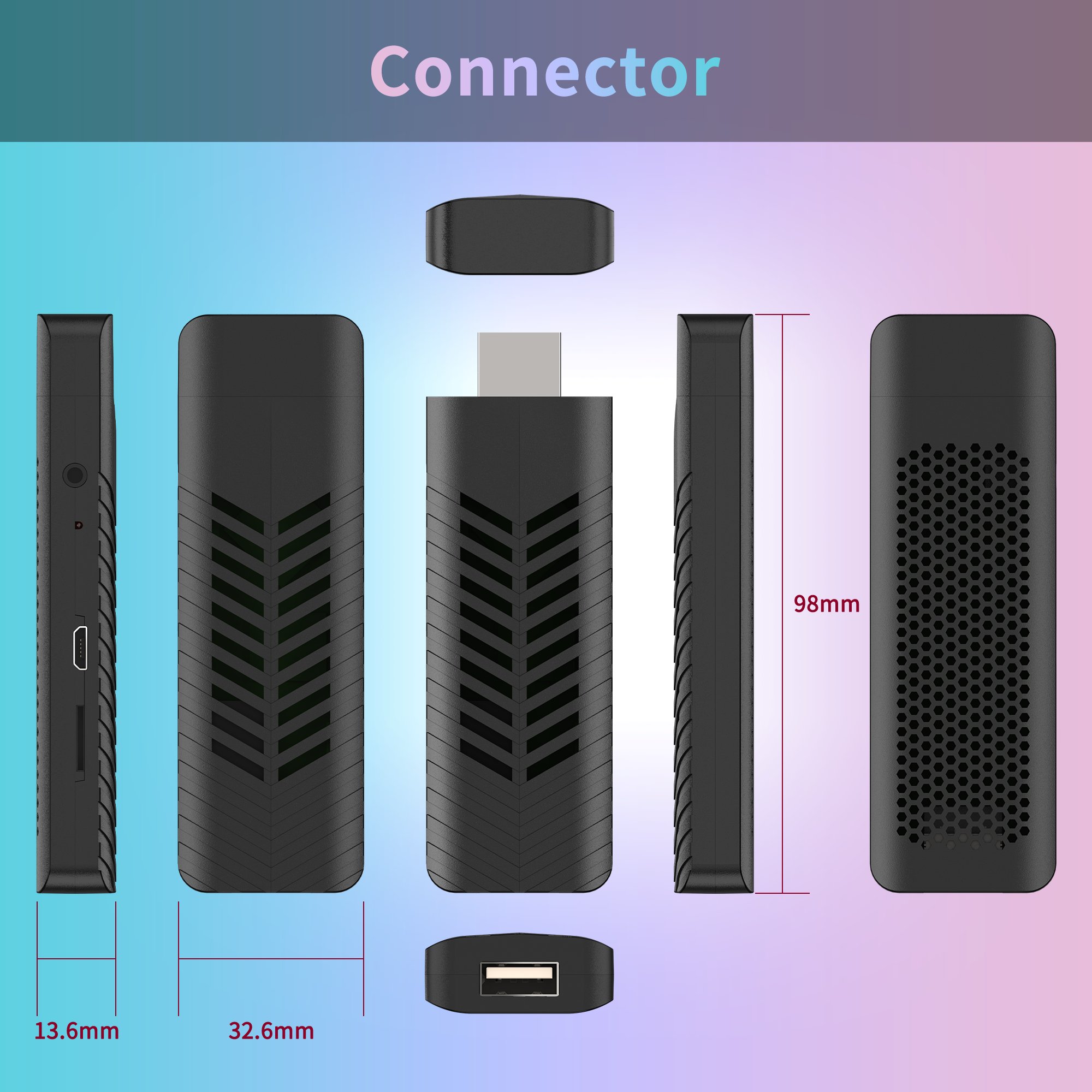2024 New Q6 Android TV Stick S905 2.4G WiFi Android 9 Sticks Control Fire TV Android TV Wireless 4K Smart Set-Top Box Stick