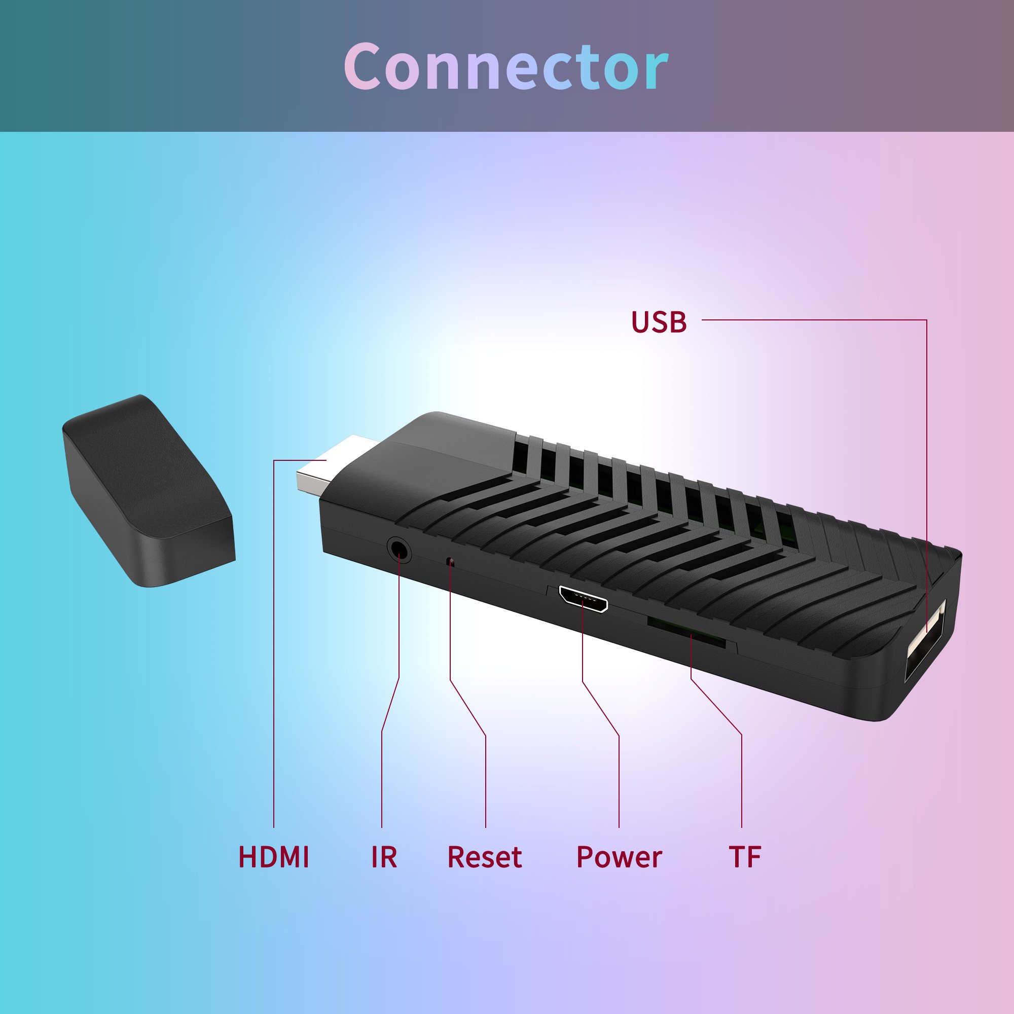 2024 New Q6 Android TV Stick S905 2.4G WiFi Android 9 Sticks Control Fire TV Android TV Wireless 4K Smart Set-Top Box Stick