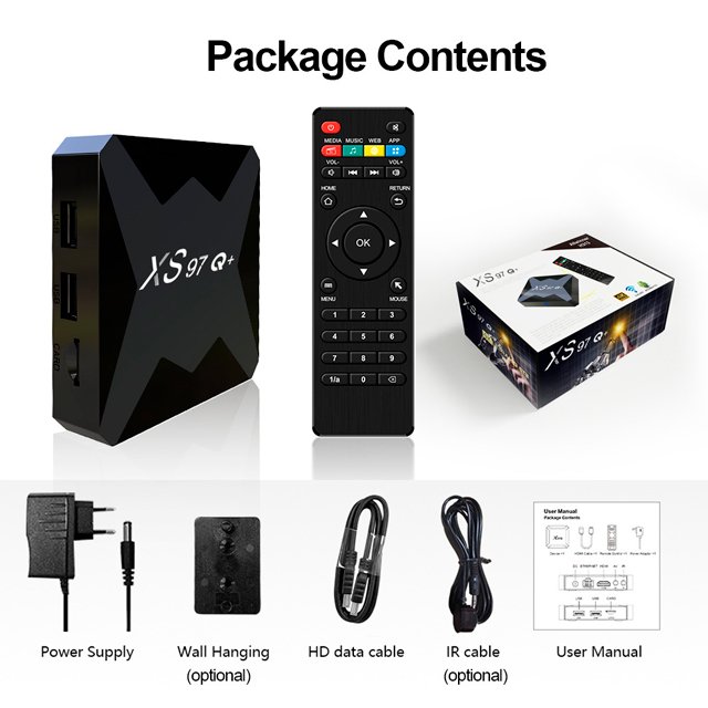 XS97Q+set-top box Quanzhi H313 high-definition 4K foreign trade TV box cross-border export TV box network
