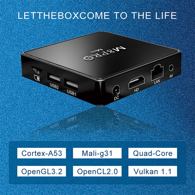 BOXPUT M8 Pro Mini Game TV Box Game Console HD Game Box 64GB 2.4G Wireless Gamepad Set Top Box H313 Android 12 Dual System Retro