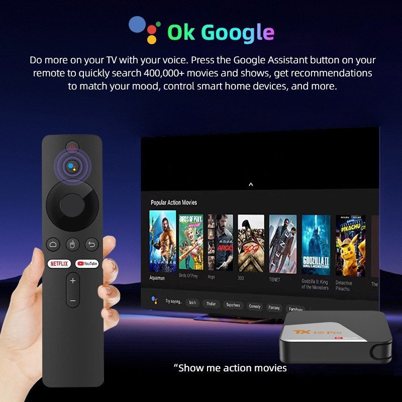 russia tv box 4k Wholesale TX10 PRO AIIwinner H313 Set-top Box 2.4G /5.8G WiFi+BT Best tv box