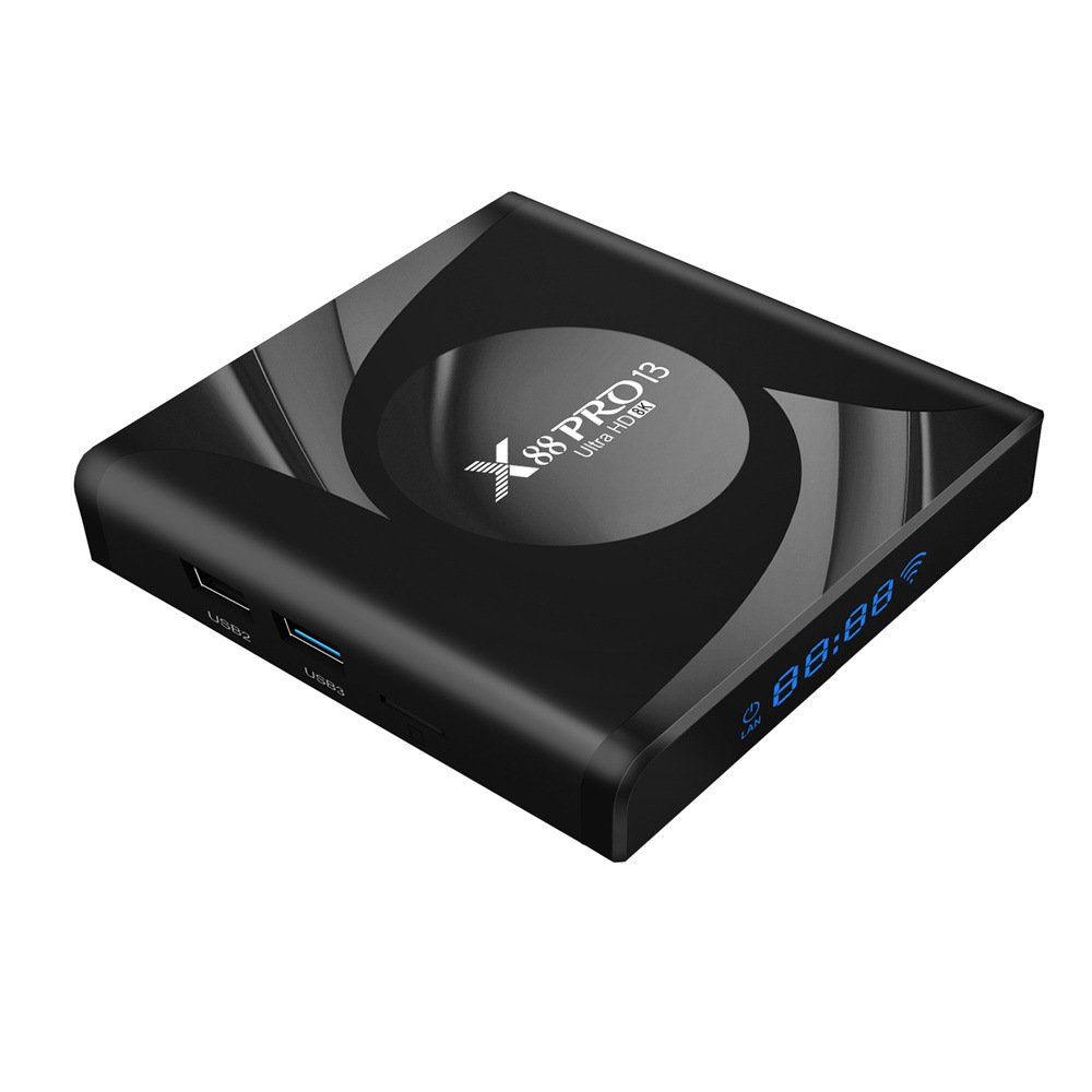 X88 Pro 13 Ultra HD 8K Android 13.0 Smart TV Box RK3528 4GB 64GB Wifi6 BT5.0 2.4G&5G Wifi Media Player Set Top Box
