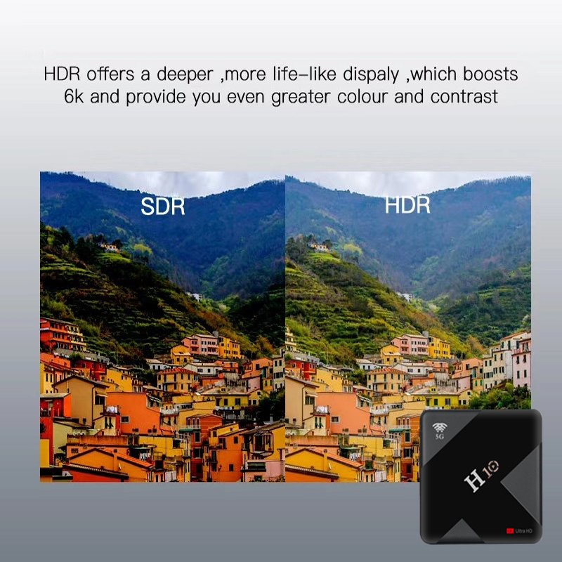 H10 Max Plus Smart TV Box Android 10 Set Top Box H313 Quad Core 2GB 16GB ROM 2.4G/5G WIFI 1080P 4K Smart Media Player