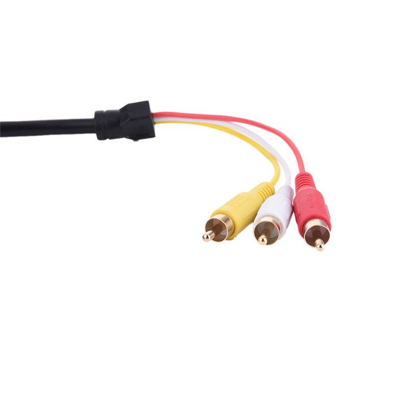 1.5M 1080P Component HD Audio Video HDMI Male To 3 RCA AV Cable For HDTV Set-Top Box TV