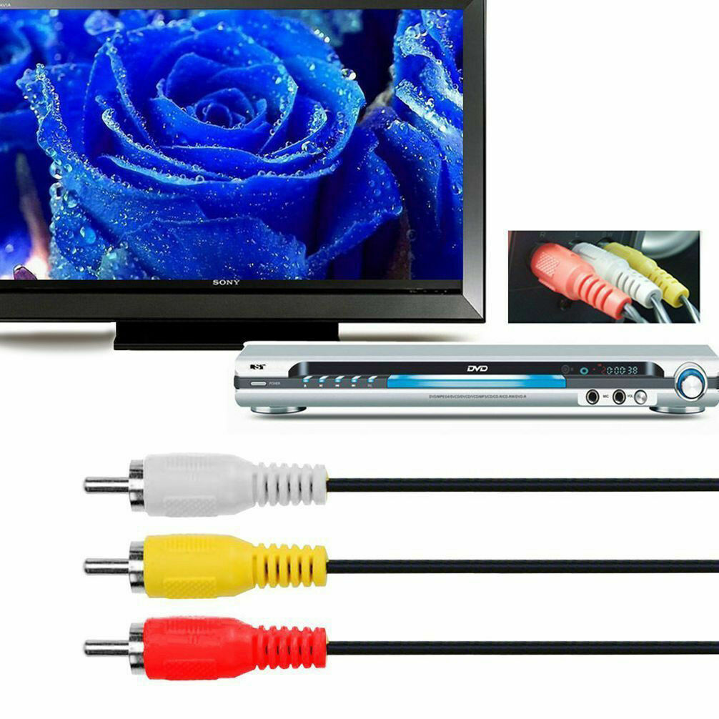 1.5M 1080P Component HD Audio Video HDMI Male To 3 RCA AV Cable For HDTV Set-Top Box TV