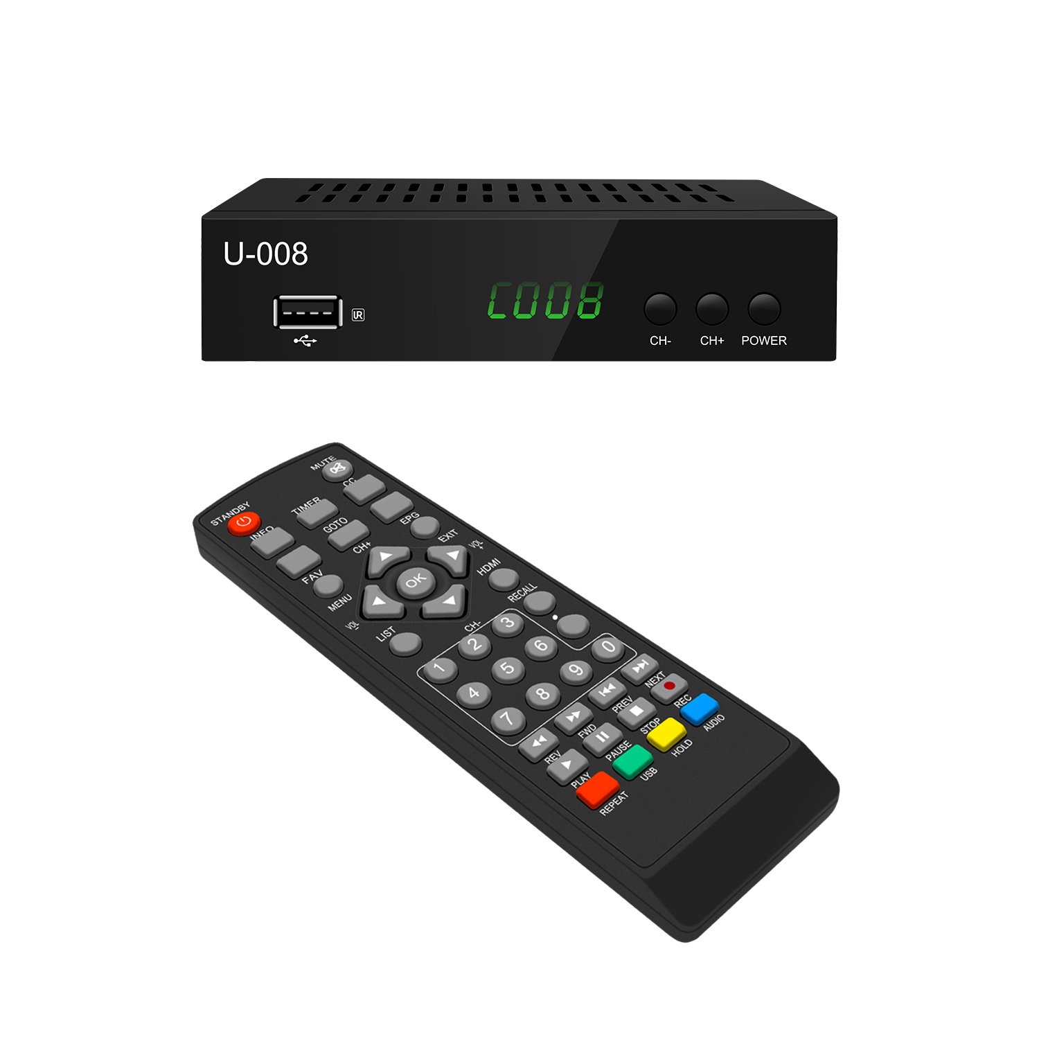 Free live TV channels receiver digital TV mini portable tv H264 ATSC FTA 4k hd tuner interface converter set top box