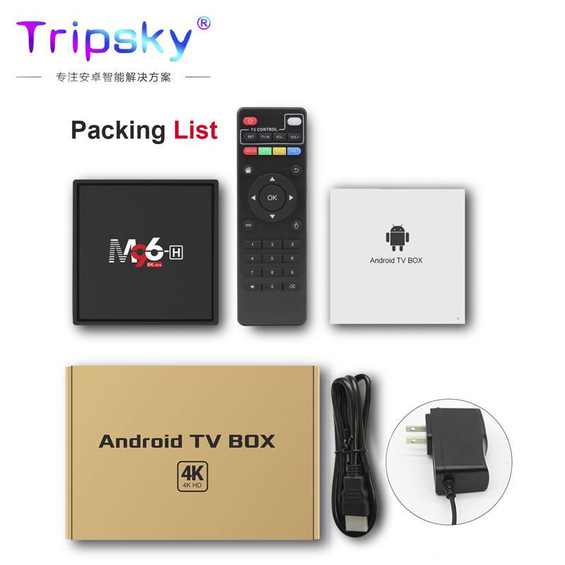 Tv Box Android 10.0 M96-H with factory price Quad Core 4k 2GB 16GB / 4GB 32GB smart tv android tv box in Set Top Box
