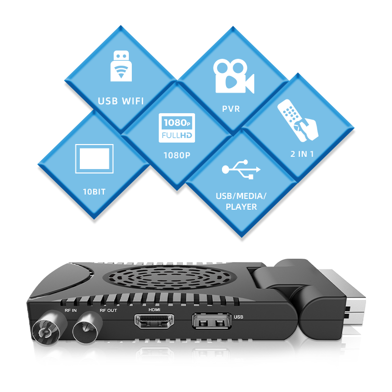 DVB-T2 mini h.265 Free to air tv stick 4k EPG full hd 1080p PVR tv receiver set-top box DVB T2 Decoder