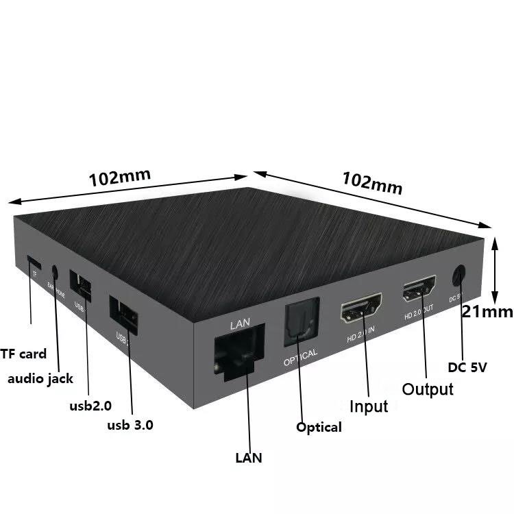 Premium Internet Set Top Box With RK3399 Six Core Mali-T860 GPU 32 GB EMMC 4GB LPDDR3 Android Video Box