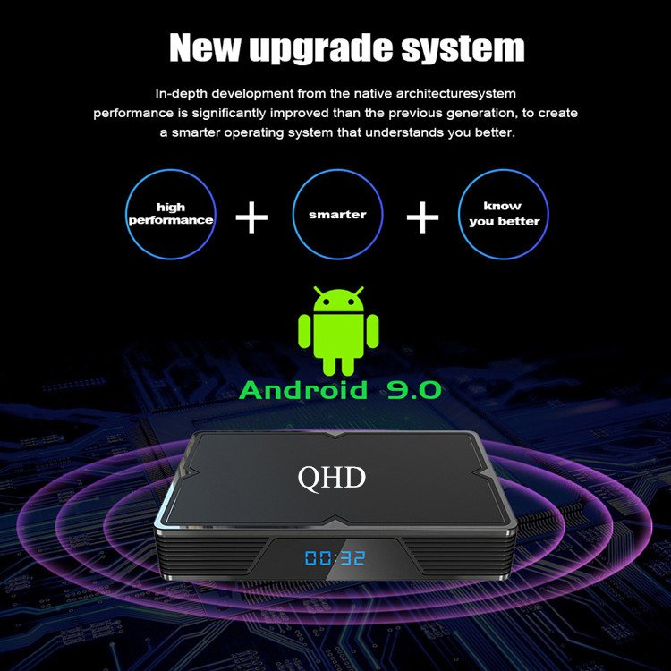 New Android 9.0 Leadcool QHDTV Set Top Box 4K UHD 1080P TV Box Lxtream Control Allwinner H603 USB3.0