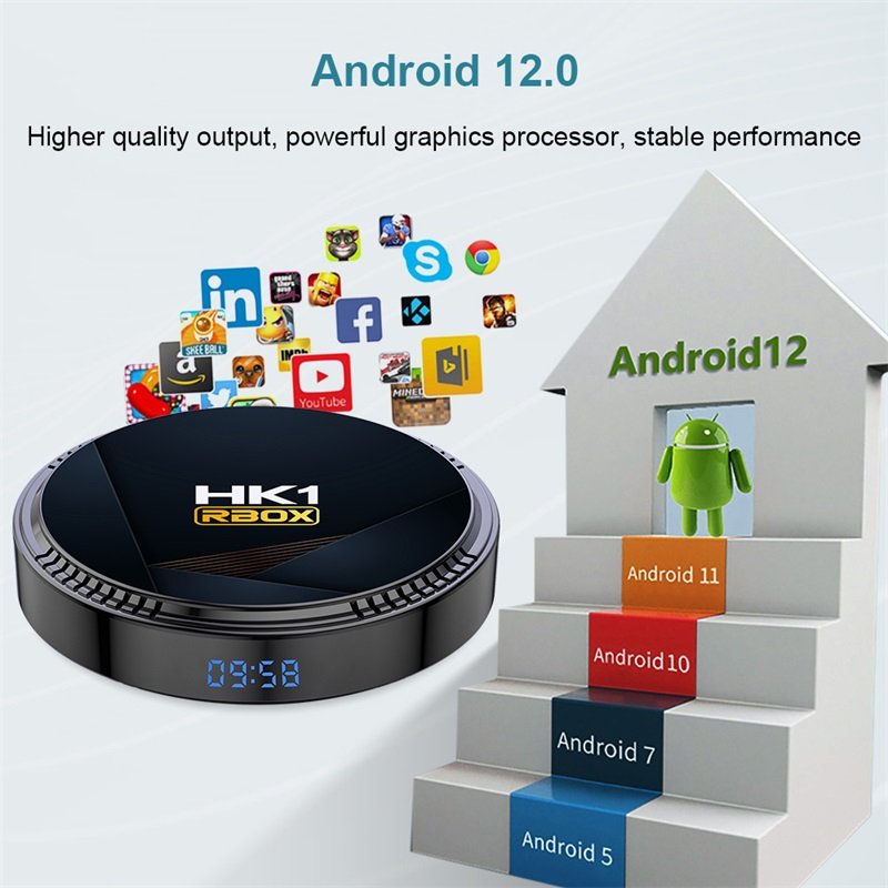 New Leadcool Android 12 HK1 RBOX H8 Smart TV Box 6K Video Decoding Set Top Box WiFi 6 Allwinner H618 Quad Core