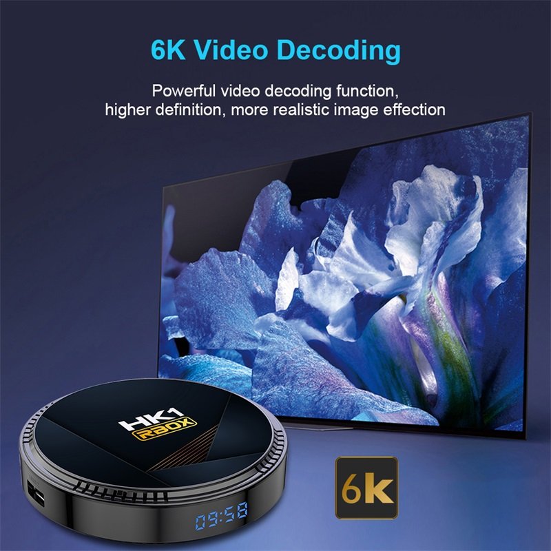 New Leadcool Android 12 HK1 RBOX H8 Smart TV Box 6K Video Decoding Set Top Box WiFi 6 Allwinner H618 Quad Core