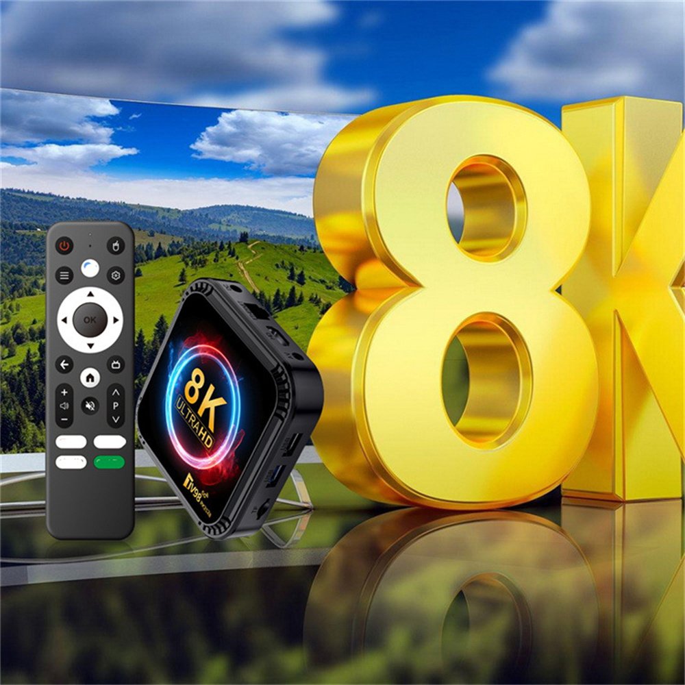 TV98 Smart TV Stick Android 13 TV Box 8K Video 2G/4G 16G/32G/64G BT4.0 2.4G 5G Dual WiFi Voice Remote Media Player Set Top Box