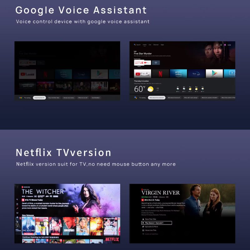 AIX 2024 Newest OTT Media Player Voice 4K Smart Android 11 TV Box Set-Top Box with voice control