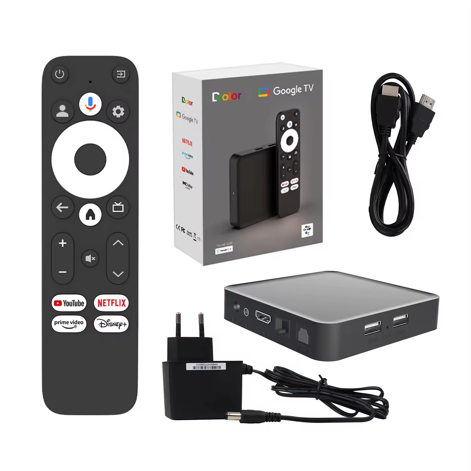 Dcolor Newest GD2 4k android tv box Amlogic S905Y4 2GB DDR4 32GB EMMC Set Top Box Google certified tv box