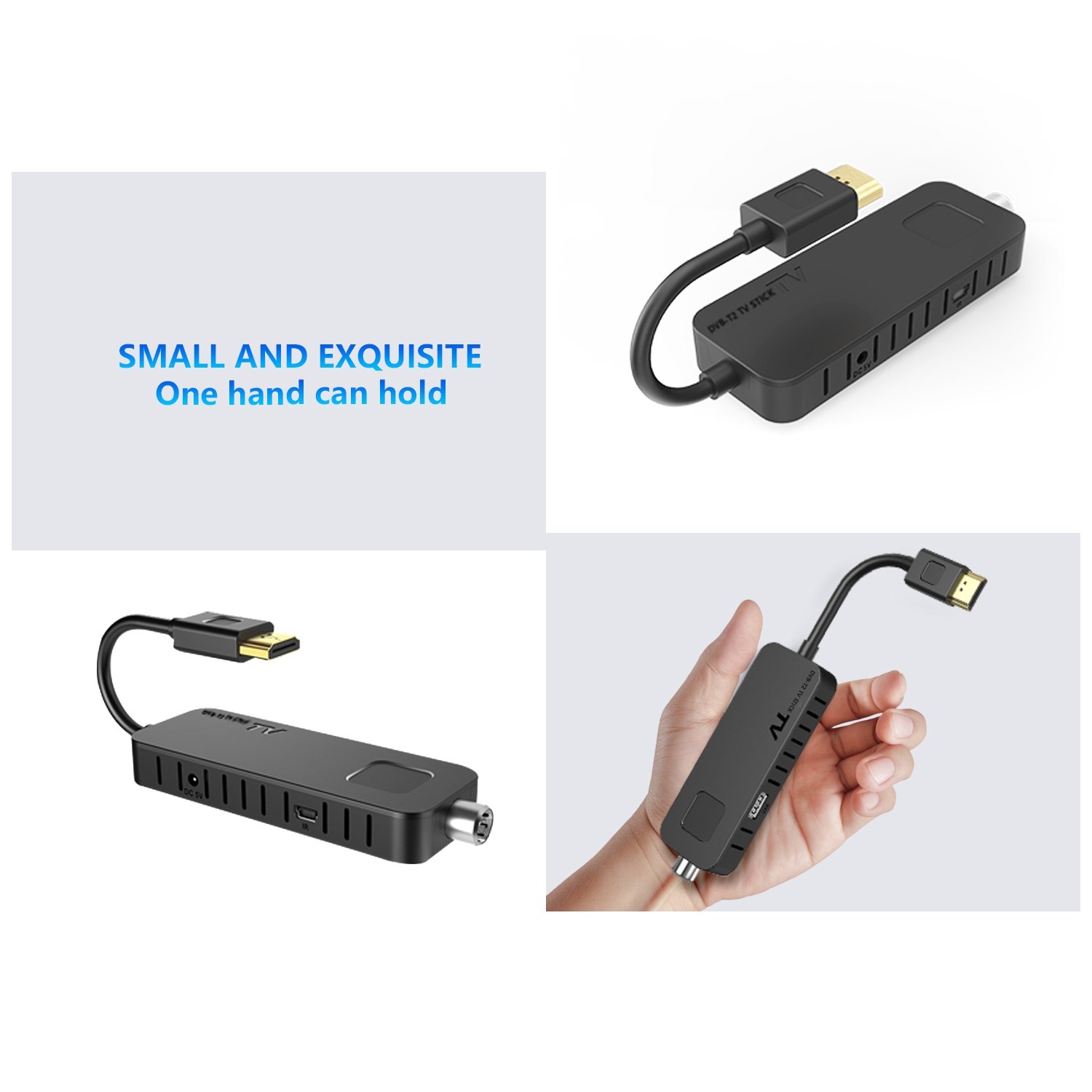 Made in China Dvb-T2 FTA Set Top Box Digital TV Tuner For Europe TV Decoder DVB-T2 H265 TV Stick