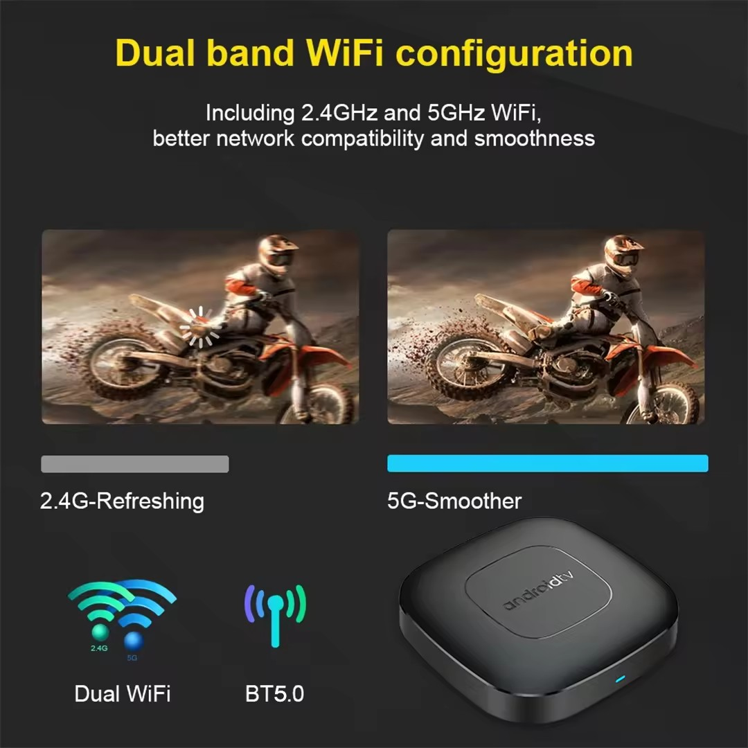 Newest Android 13.0 Set-top Box BT5 2G+16G Voice Remote Media Player Tv Box Replacement for roku express 4k