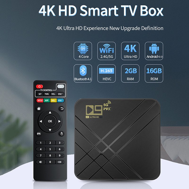 D9 PRO 5G Android TV Box 2.4G 5G WIFI Network Set Top Box 4K HD Player Digital tvbox Hdtv Iptv Set-top Box