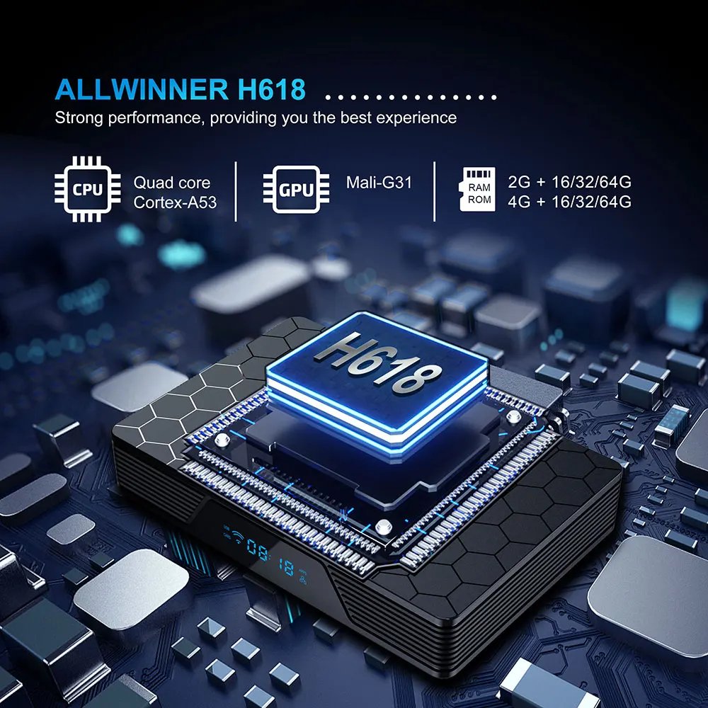 Android TV Box Stable X98H IPTV Allwinner H618 4GB ROM 32GB Android12.0 Smart Set Top Box Hot Selling BOX