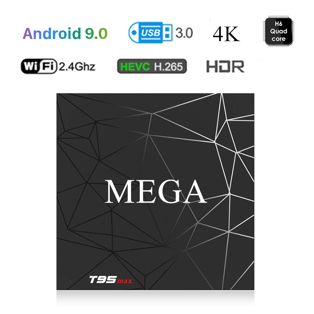 New Leadcool Android 9 Mega Set Top Box 4K UHD Quad Core H6 Smart TV Box USB3.0