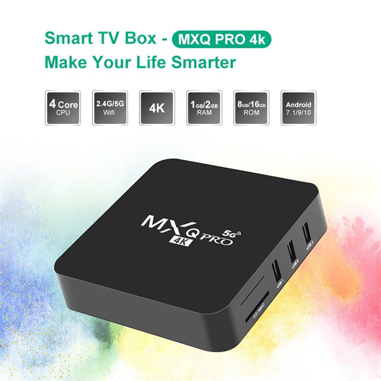 Popular Original MXQPro 1G RAM 8GB Mxqpro 4k 5g Android Tv Box Set-top box iptv
