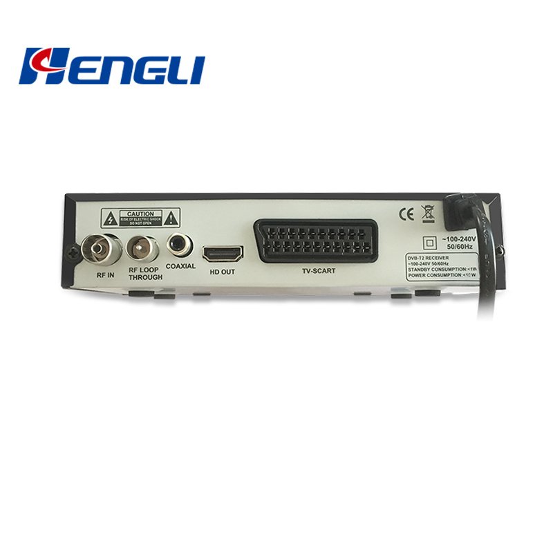 Customized DVBT2 tv box free sample 10bits H.265 Full HD fta tv decoder dvb t2 set top box Manufacturers