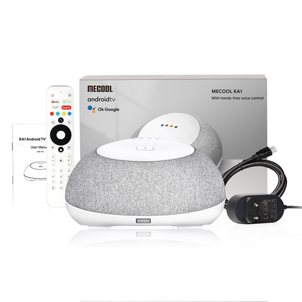 Certified Mecool KA1 Amlogic S905X4 Voice Remote Control Tv Box 4K Android 11 dvbt2 Set Top Box With Smart Speaker