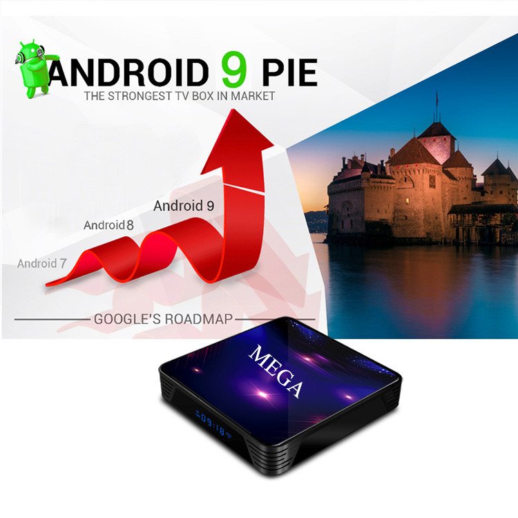 New Leadcool Android 9.0 Mega Set Top Box 4K UHD Screen Amlogic S905X3 Smart TV Box 2.4G 5G WIFI