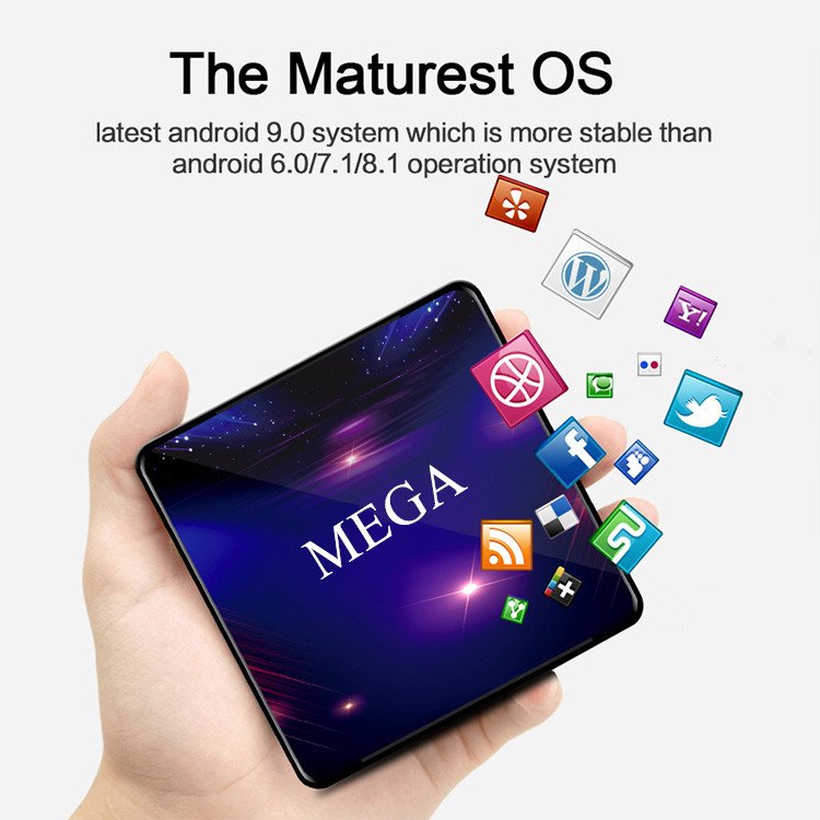 New Leadcool Android 9.0 Mega Set Top Box 4K UHD Screen Amlogic S905X3 Smart TV Box 2.4G 5G WIFI